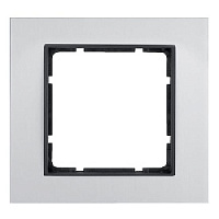 Дизайнерская рамка 1 местная, алюминиевый/антрацитовый, матовый, 10116904 Berker, серия B.7
