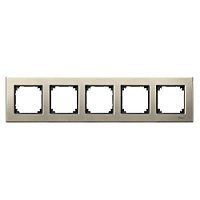 Дизайнерская рамка 5 местная, титан, металл, MTN403505 Schneider Electric, серия Merten System M-Elegance