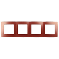 Дизайнерская рамка 4 местная, охра, Б0019416 Эра, серия 12
