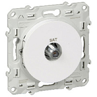 Дизайнерская розетка SAT одиночная, белый, S52R446 Schneider Electric, серия Odace