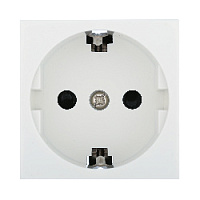 Дизайнерская розетка с заземлением, белый, 851104-1 LK Studio