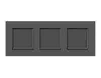 Дизайнерская рамка из термопластика 3 местная, графит мягкое касание, AF250803 Ambrella Volt