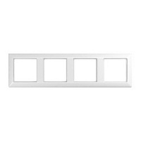 Дизайнерская рамка ударопрочная 4 местная, белый, AS584BFWW Jung, серия AS 500