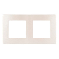 Дизайнерская рамка 2 местная, Сатин, перламутр, Б0052518 Эра, серия 12