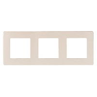 Дизайнерская рамка 3 местная, Сатин, слоновая кость, Б0052520 Эра, серия 12