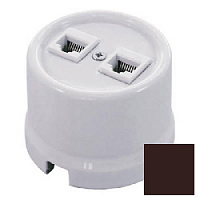 Ретро розетка интернет, коричневый, RS-INT-02 Retrika