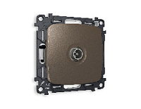 Комплект механизма TV розетки проходной 5-1000 MHz 4dB, темная бронза матовый, MO643030 Ambrella Volt