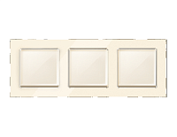 Дизайнерская рамка из натурального стекла 3 местная, бежевый, AF380303 Ambrella Volt