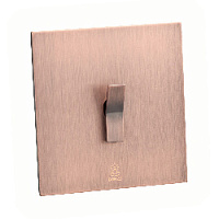 Дизайнерский выключатель / звонок Aura Медь браш, BACDBT Bonze