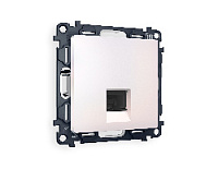 Комплект механизма телефонной розетки RJ-11(4P4C) с шторкой , жемчуг, MA212030 Ambrella Volt