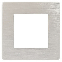 Дизайнерская рамка 1 местная, Сатин, перламутр, Б0052508 Эра, серия 12