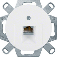 Розетка телефонная одинарная RJ11, полярная белизна, 14072089 + EPUAE8UPO Berker