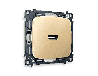 Комплект механизма розетки HDMI 2.0 40V/500mA 2.0GHz 5-18Gbit/s , шампань, MO614010 Ambrella Volt