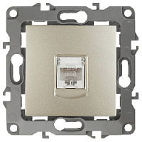 Дизайнерская розетка интернет RJ-45, шампань, Б0014726 Эра, серия 12
