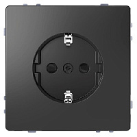 Механизм розетки с заземлением и шторками, антрацит, MTN2300-6034 Schneider Electric, серия Merten D-Life