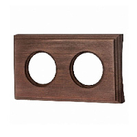 Рамка на бревно D280 мм. 2 местная, винтаж, прямоугольник, BF4C28-620-18 BIRONI