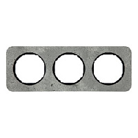 Дизайнерская рамка 3 местная, бетон/черный, 10132374 Berker, серия R.1