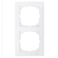 Дизайнерская рамка 2 местная, бриллиантовый белый, MTN4020-3625 Schneider Electric, серия Merten System M-Pure