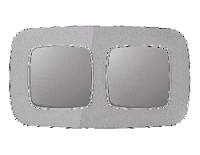 Дизайнерская рамка из оргстекла 2 местная, сталь, OF320502 Ambrella Volt