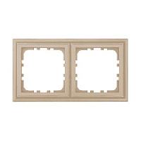 Дизайнерская рамка 2 местная, шампань, 894206-1 LK Studio, серия LK80 Classic