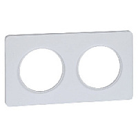 Дизайнерская рамка 2 местная, белый/белый, S52P804 Schneider Electric, серия Odace