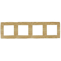 Дизайнерская рамка 4 местная, сосна, Б0019149 Эра, серия 12