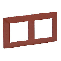 Дизайнерская рамка 2 местная, терракота, 754072 Legrand, серия Valena Life