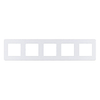 Дизайнерская рамка 5 местная, жемчуг, 673976 Legrand, серия Inspiria