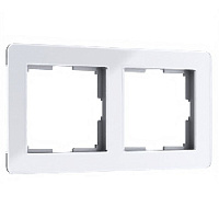 Дизайнерская рамка 2 местная, белый, акрил, W0022701 Werkel