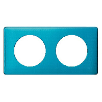 Дизайнерская рамка 2 местная, лазурный пунктум, 068772 Legrand, серия Celiane