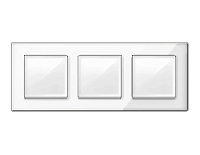 Дизайнерская рамка из оргстекла 3 местная, белый / серебро, AF580133 Ambrella Volt