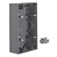 Коробка для наружного монтажа 2 местная, вертикальная, антрацитовый, матовый, 10427006 Berker, серия K.1