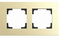 Дизайнерская рамка 2 местная, шампань, 81002ACG Wedder, серия R3