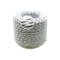 Ретро кабель витой электрический, 3*4, белый, Edisel