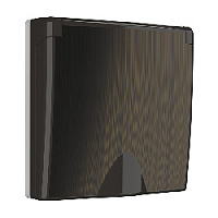 Накладка для розетки с заземлением и с крышкой IP44, бронза рифленый, WL12-SKGSC-IP44-CP Werkel