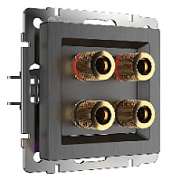 Дизайнерская розетка акустическая, графит рифленый, W1185004 Werkel