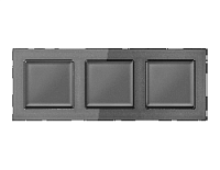 Дизайнерская рамка из оргстекла 3 местная, антрацит серый, AF330653 Ambrella Volt