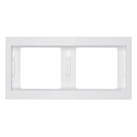Дизайнерская рамка 2 местная, полярная белизна, глянцевый, 13637009 Berker, серия K.1