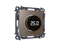 Комплект механизма терморегулятора теплого пола с цифровым дисплеем с подсветкой, темная бронза, MA635810  Ambrella Volt, терморегулятор