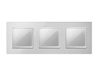 Дизайнерская рамка из термопластика 3 местная, серебро глянец, AF220403 Ambrella Volt