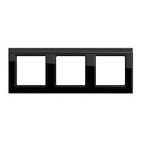Дизайнерская рамка 3 местная, черный, A583SW Jung, серия A 500