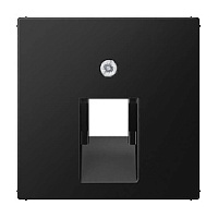 Накладка розетки компьютерной/ телефонной, черный матовый, A569-1BFPLUASWM Jung, серия A