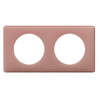 Дизайнерская рамка 2 местная, перкаль розе, 066762 Legrand, серия Celiane