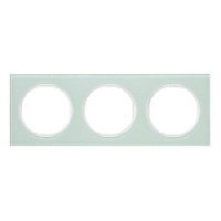 Дизайнерская рамка 3 местная, полярная белизна, стекло, 10132209 Berker, серия R.3
