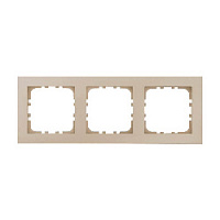 Дизайнерская рамка 3 местная, шампань, 844306-1 LK Studio, серия LK80 Flat
