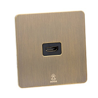 Дизайнерская розетка HDMI Vega Бронза браш, BVBRHD Bonze