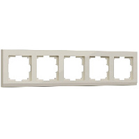 Дизайнерская рамка 5 местная, слоновая кость, поликарбонат, W0051803 Werkel