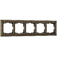 Дизайнерская рамка 5 местная, бронза, алюминий, W0051512 Werkel