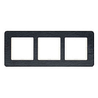 Дизайнерская рамка 3 местная, сланец, натуральный, 10136030 Berker, серия Q.7