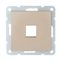 Накладка розетки компьютерной/ телефонной с суппортом, шампань, 846106-0 LK Studio, серия LK80
